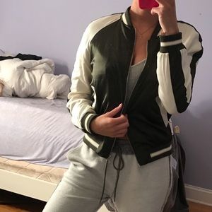 Satin bomber jacket